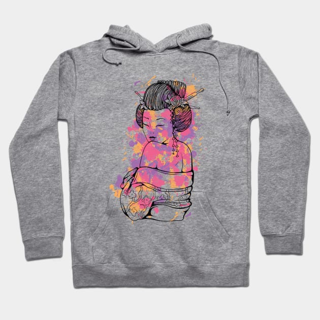 Oriental Girl Hoodie by NiceIO